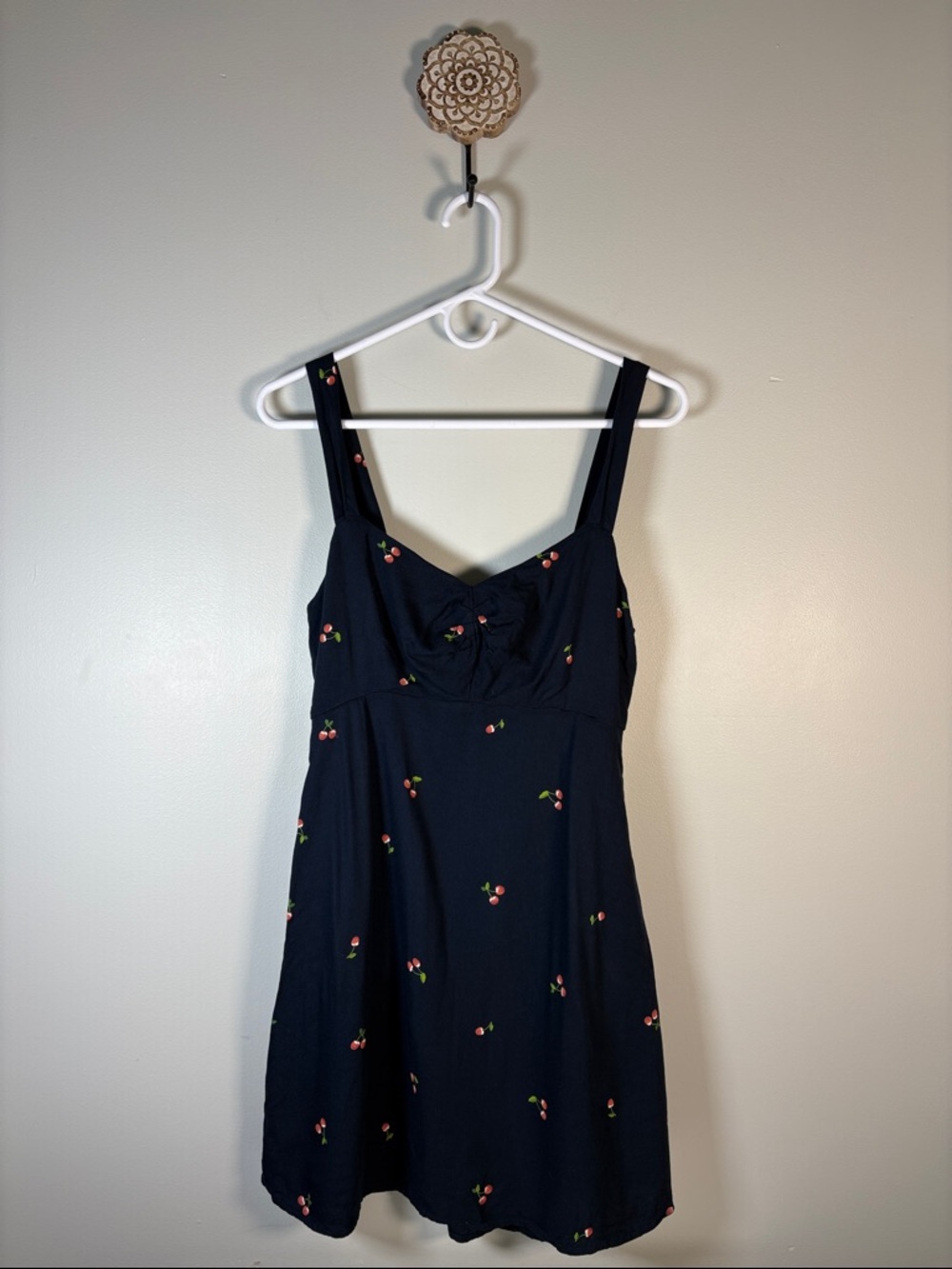 Old Navy Navy Cherry-Print Mini Dress